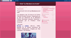 Desktop Screenshot of ciclolaliteraturaenelcine.blogspot.com