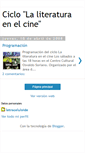 Mobile Screenshot of ciclolaliteraturaenelcine.blogspot.com