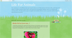 Desktop Screenshot of lifeforanimals.blogspot.com