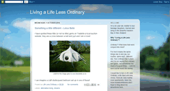Desktop Screenshot of living-a-life-less-ordinary.blogspot.com