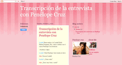 Desktop Screenshot of entrevistaconpenelopecruz.blogspot.com