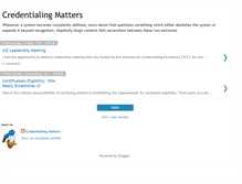 Tablet Screenshot of credentialingmatters.blogspot.com