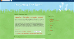 Desktop Screenshot of duplexesforrent.blogspot.com