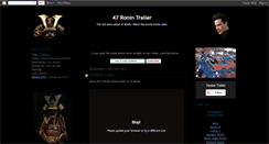 Desktop Screenshot of 47-ronin-movie-trailer.blogspot.com