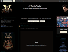 Tablet Screenshot of 47-ronin-movie-trailer.blogspot.com
