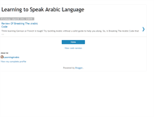 Tablet Screenshot of learn-speak-arabic.blogspot.com