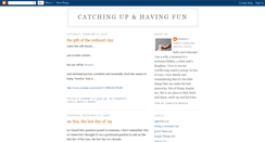 Desktop Screenshot of catchingupandhavingfun.blogspot.com