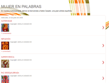 Tablet Screenshot of mujerenpalabras.blogspot.com