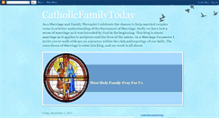 Desktop Screenshot of catholicfamilytoday.blogspot.com