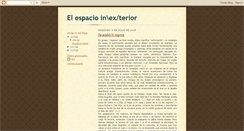 Desktop Screenshot of elespacioinexterior.blogspot.com