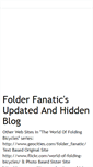 Mobile Screenshot of folder-fanatic.blogspot.com