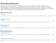 Tablet Screenshot of developingdaycares.blogspot.com