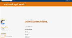 Desktop Screenshot of mytamilmp3world.blogspot.com