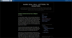 Desktop Screenshot of harbsealbillletterstosenators.blogspot.com