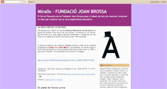 Desktop Screenshot of miralls-fundaciojoanbrossa.blogspot.com