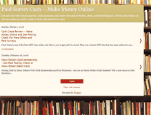 Tablet Screenshot of paidsurveycashreview.blogspot.com