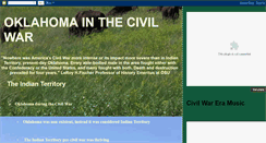 Desktop Screenshot of oklahomainthecivilwar.blogspot.com