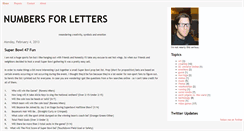 Desktop Screenshot of numbersforletters.blogspot.com