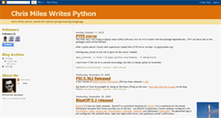 Desktop Screenshot of chris-miles-writes-python.blogspot.com