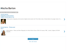 Tablet Screenshot of biography-mischa-barton.blogspot.com
