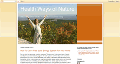 Desktop Screenshot of healthwaysofnature.blogspot.com