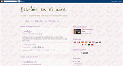 Desktop Screenshot of escribirenelairedeciudad.blogspot.com