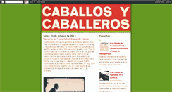 Desktop Screenshot of caballosycaballeros.blogspot.com