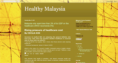 Desktop Screenshot of healthyinmalaysia.blogspot.com