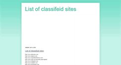 Desktop Screenshot of classifeidsites.blogspot.com