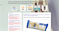 Desktop Screenshot of cheaptohealthnutritionbarsdrinks.blogspot.com