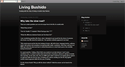 Desktop Screenshot of livingbushido.blogspot.com