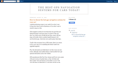 Desktop Screenshot of gps-navigation-systems-for-cars.blogspot.com