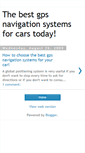 Mobile Screenshot of gps-navigation-systems-for-cars.blogspot.com