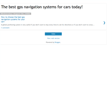 Tablet Screenshot of gps-navigation-systems-for-cars.blogspot.com