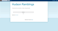 Desktop Screenshot of hudsonramblings.blogspot.com