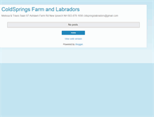 Tablet Screenshot of coldspringsfarmandlabradors.blogspot.com