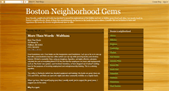 Desktop Screenshot of bostonneighborhoodgems.blogspot.com