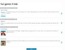 Tablet Screenshot of fungames4kids.blogspot.com