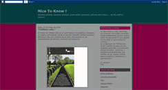 Desktop Screenshot of nicetoknowwhat.blogspot.com