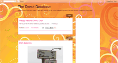 Desktop Screenshot of donutdatabase.blogspot.com