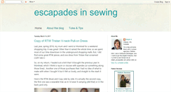 Desktop Screenshot of escapadesinsewing.blogspot.com