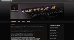 Desktop Screenshot of klinger-favre-acoustique.blogspot.com