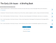 Tablet Screenshot of earlylifeissues.blogspot.com