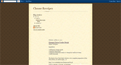 Desktop Screenshot of choosereceipes.blogspot.com