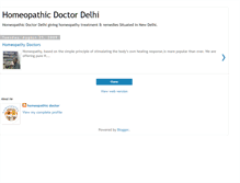 Tablet Screenshot of homeopathicdoctor-delhi.blogspot.com