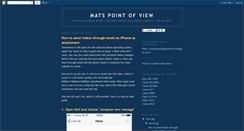 Desktop Screenshot of matspointofview.blogspot.com