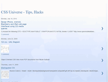 Tablet Screenshot of cssuniverse.blogspot.com
