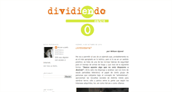 Desktop Screenshot of dividiendoentrecero.blogspot.com