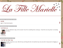 Tablet Screenshot of lafillemarielle.blogspot.com