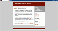 Desktop Screenshot of pistons-news.blogspot.com